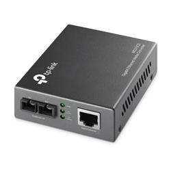 10/100/1000 Mbps RJ45 to 1000 Mbps Single-Mode SC Fiber Converter PORT: 1× Gigabit TX SC Port, 1× Gigabit RX SC Port,