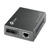 10/100/1000 Mbps RJ45 to 1000 Mbps Single-Mode SC Fiber Converter PORT: 1× Gigabit TX SC Port, 1× Gigabit RX SC Port,