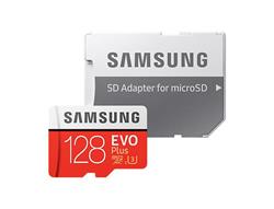 128 GB . microSDHC karta Samsung EVO Plus + adapter