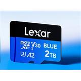 128GB Lexar® Blue 633x microSDXC™ UHS-I, up to 160MB/s read 160MB/s write C10 A1 V30 U3, Global