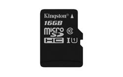 16 GB . microSDHC karta Kingston Canvas Select Class 10 UHS-I (r80MB/s, w10MB/s) bez adaptéra