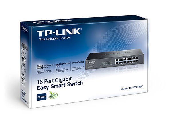 16-Port Gigabit Easy Smart Switch PORT: 16× Gigabit RJ45 Ports SPEC: 1U 13-inch Rack-mountable Steel Case FEATURE: MTU/P