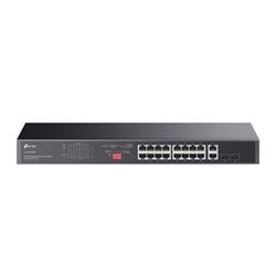 18-Port Gigabit Rackmount Switch with 16-Port PoE+ PORT: 16× Gigabit PoE+ Ports, 2× Gigabit Non-PoE Ports, 2× Combo Gi
