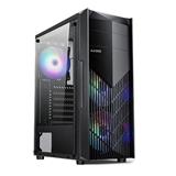 1stCOOL MONSTER EVO, skrinka ATX, 2x RGB ventilátor, USB3.0, čierna