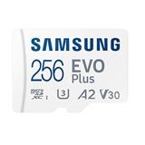 256 GB . microSDXC karta Samsung EVO Plus + adapter ( trieda U3, V30, A2 )