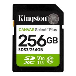 256 GB .SDXC karta Kingston Canvas Select Plus SD U1, V10 (r150MB/s)