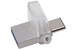 32 GB . USB 3.1 kľúč . Kingston DataTraveler MicroDuo 3C, OTG, USB-C ( r100MB/s, w15MB/s )