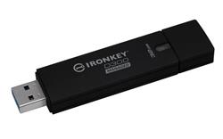 32 GB . USB 3.1 kľúč . Kingston IronKey D300SM AES 256 XTS Encrypted, managed, čierny ( r250MB/s, w40MB/s)