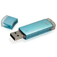 4 GB . USB kľúč . PQI U339S Sky Blue, svetlo-modrý