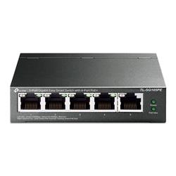 5-Port Gigabit Easy Smart Switch with 4-Port PoE+ PORT: 4× Gigabit PoE+ Ports, 1× Gigabit Non-PoE Ports SPEC: 802.3at/