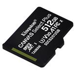 512 GB . microSDHC karta Kingston Canvas Select Plus Class 10 (r/w 100MB/s / 85MB/s) bez adaptéra