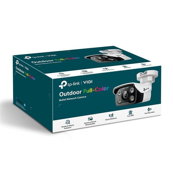 5MP Full-Color Bullet Network Camera SPEC: 5MP, 2.8mm Fixed Lens, 1/2.7” Progressive Scan CMOS, H.265+/H.265/H.264+/H.26
