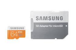 64 GB . microSDHC karta Samsung EVO Class 10 + adapter