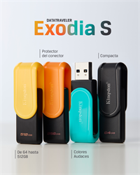 64 GB . USB 3.2 kľúč . Kingston DataTraveler Exodia S (Black + Black)