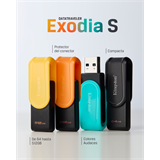 64 GB . USB 3.2 kľúč . Kingston DataTraveler Exodia S (Black + Black)
