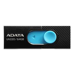 64 GB . USB kľúč . ADATA DashDrive™ Value UV220 USB 2.0, Black/Blue