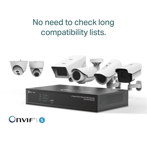 8 Channel PoE+ Network Video Recorder SPEC: H.265+/H.265/H.264+/H.264, Up to 8MP resolution, Decoding capability/8-ch@2M