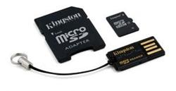 8 GB . microSDHC Karta Kingston class 4 + MicroSD čítačkou + Adaptér (w10MB/s)
