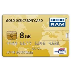 8 GB . USB kľúč . GOODDRIVE GOLD CREDIT CARD