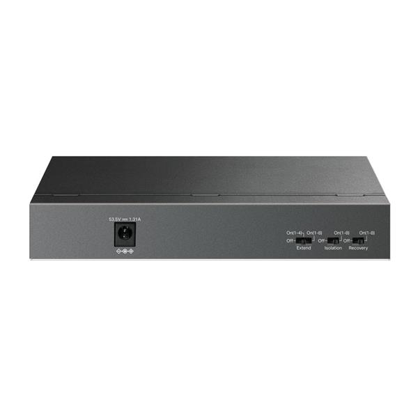 9-Port 10/100 Mbps Desktop Switch with 8-Port PoE+ PORT: 8× 10/100 Mbps PoE+ Ports, 1× 10/100 Mbps Non-PoE Port SPEC: 80
