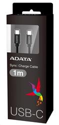 A-DATA USB-C na USB-C 3.2 gen1 (5Gbps) CABLE, čierny