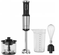 AENO tyčový mixér 3 v 1 HB04W, 1200W, Turbo, plynulá zmena rýchlosti, speciálne 8 zubové nože, Šlahač, 2 nádoby, Čierny
