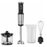 AENO tyčový mixér 3 v 1 HB04W, 1200W, Turbo, plynulá zmena rýchlosti, speciálne 8 zubové nože, Šlahač, 2 nádoby, Čierny