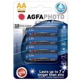 AgfaPhoto Power alkalická batéria 1.5V, LR06/AA, blister 4ks