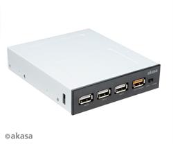 AKASA AK-ICR-23 3.5" USB charger panel, 3 x USB 2.0