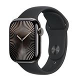 Apple Watch Series 10 GPS + Cellular 46mm Slate Titanium Case with Black Sport Band - M/L