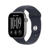 Apple Watch Series 12 GPS + Cellular 42mm Space Grey Aluminium Case with Navy Blue Sport Band - M/L