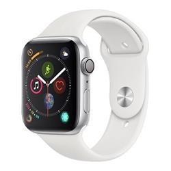 Apple Watch Series 4 GPS, 44mm Silver Aluminium Case with White Sport Band