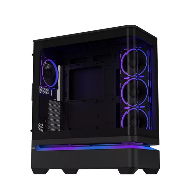 ASUS PRIME AP304 TG ARGB BLACK skrinka ATX 4x ARGB fan, čierna