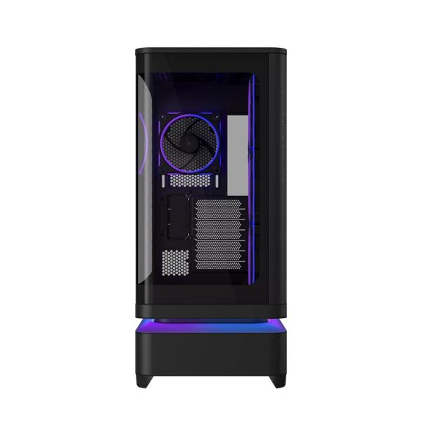 ASUS PRIME AP304 TG ARGB BLACK skrinka ATX 4x ARGB fan, čierna