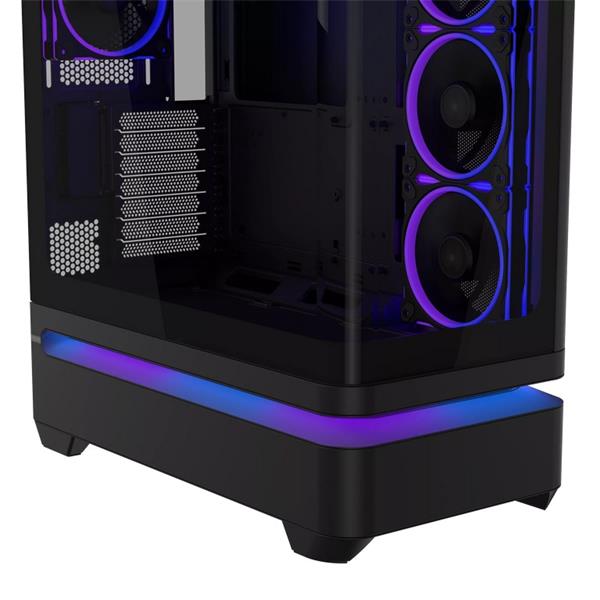 ASUS PRIME AP304 TG ARGB BLACK skrinka ATX 4x ARGB fan, čierna