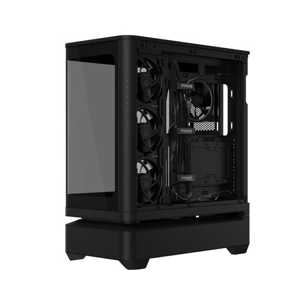 ASUS PRIME AP304 TG ARGB BLACK skrinka ATX 4x ARGB fan, čierna