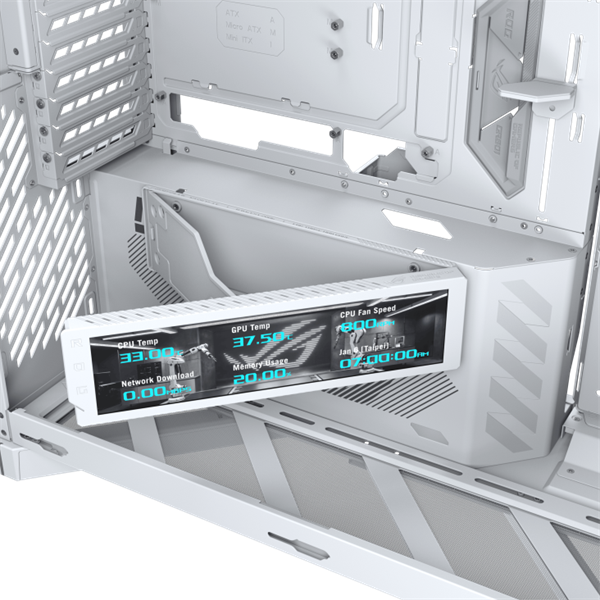 ASUS ROG CRONOX GR801 CURVE TG ARGB WHITE skrinka E-ATX biela