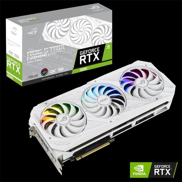 ASUS ROG-STRIX-RTX3080-O10G-WHITE 10GB/320-bit GDDR6X 2xHDMI 3xDP