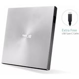 ASUS SDRW-08U9M-U external ultraslim DVD-RW USB-C/A, strieborná