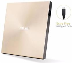 ASUS SDRW-08U9M-U external ultraslim DVD-RW USB-C/A, zlatá