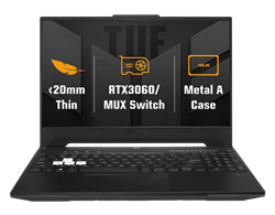 ASUS TUF Dash F15 FX517ZM-HN117W, i7-12650H, 15.6˝ 1920x1080 FHD, RTX3060/6GB, 16GB, SSD 1TB, W11H; biely