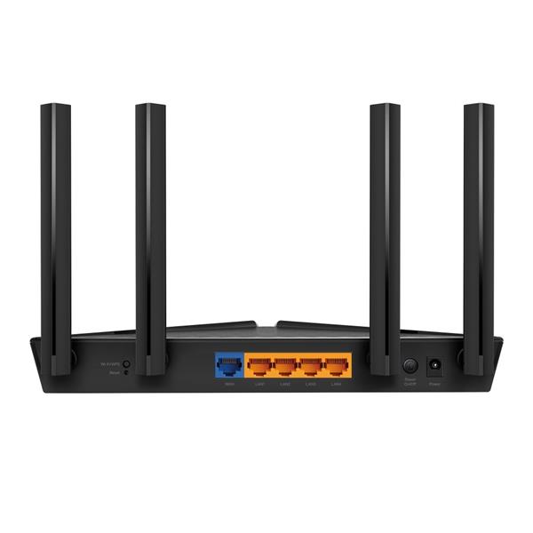 AX3000 Dual-Band Wi-Fi 6 Router SPEED: 574 Mbps at 2.4 GHz + 2402 Mbps at 5 GHz SPEC: 4× Antennas, MediaTek Dual-Core CP