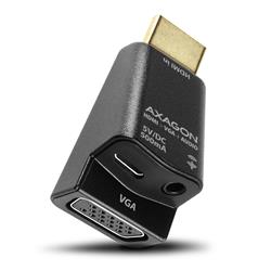 AXAGON RVH-VGA, HDMI -> VGA redukcia / mini adaptér, FullHD, AUDIO OUT