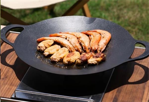 BUYDEEM Hliníková grilovacia nepriľnavá panvica 36 cm, model CP101, farba čierna