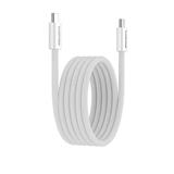 Canyon CCMG60AB15, 1 m kábel, USB-C / USB-C, magnet, PD 60 W, opletený, biely