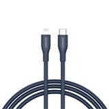 Canyon CLNM60SC10, 1 m kábel, USB-C / Lightning, MFi Apple schválený, 60 W, 480 Mbps, silikónový, modrý