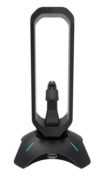 Canyon CND-GWH200B, 3v1, stojan pre herný headset + bungee stabilizátor kábla hernej myši + USB hub, čierny