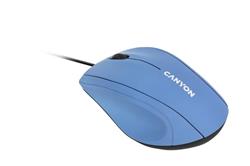 Canyon CNE-CMS05BX, optická myš, USB, 1000 dpi, 3 tlač, eco balenie, svetlo-modrá