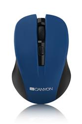 Canyon CNE-CMSW1BL, Wireless optická myš USB, 800/1000/1200 dpi, modro-čierna