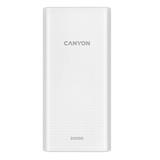 Canyon CNE-CPB2001W Powerbank, Li-pol, 20.000 mAh, 2 x vstup (Micro-USB + USB-C), 2 x výstup USB-A, 6 úrovní ochran